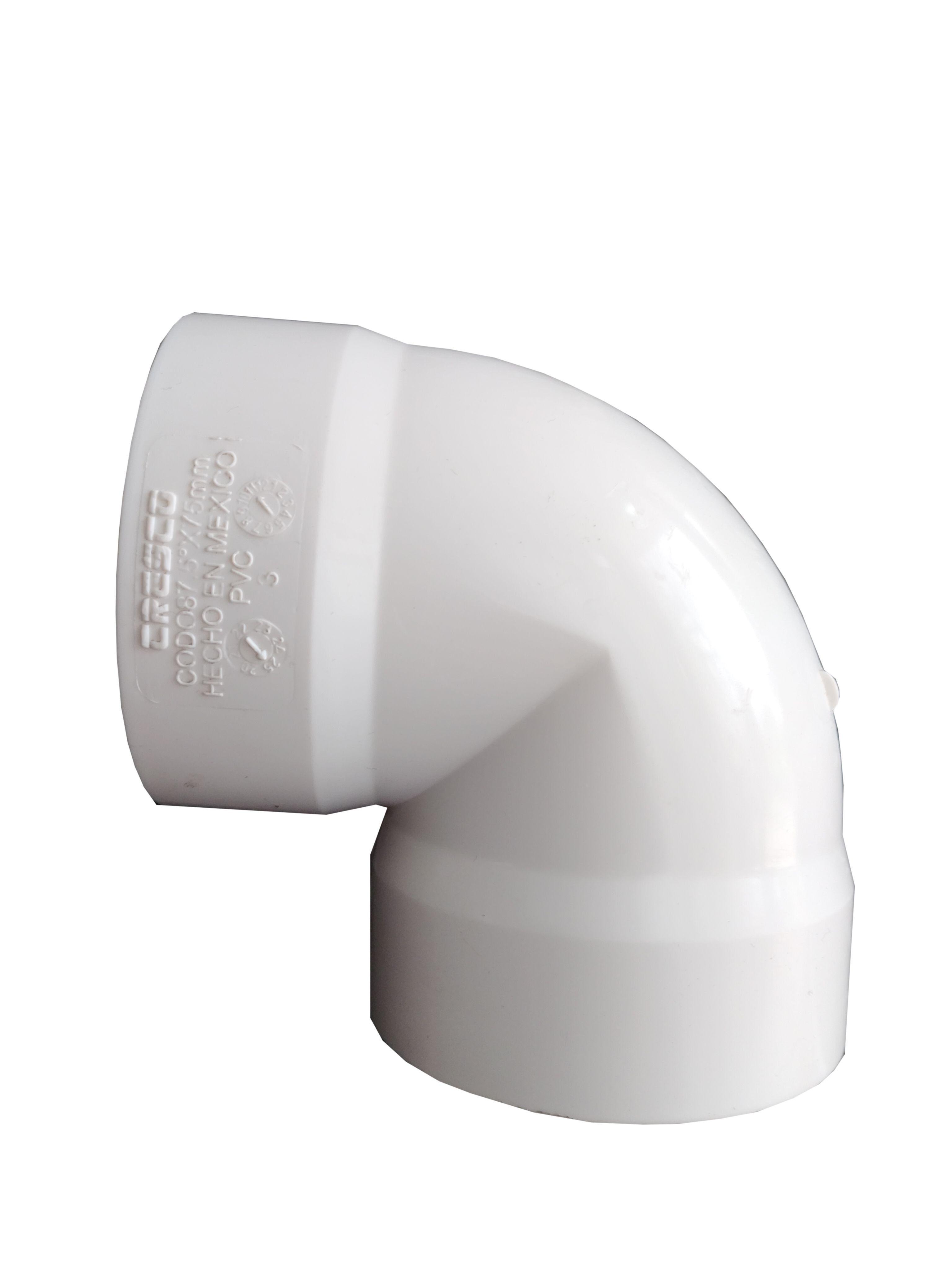 CODO DE PVC SANITARIO DE 3" X 90° MARCA CRESCO
